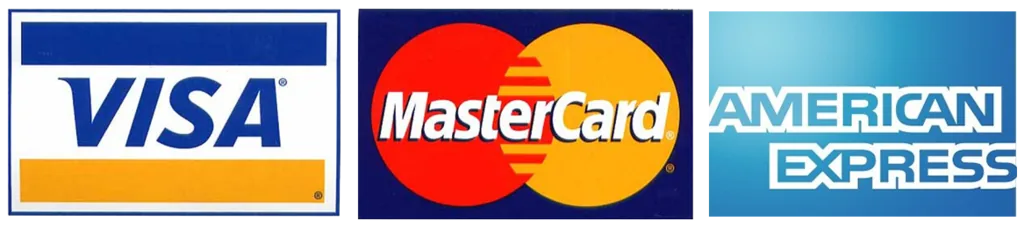Accepted credit cards